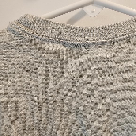 2T Toddler Kids Pale Green Lightweight Sweatsuit Baby Yoda Graphic Crew Thrashed - Picture 11 of 16